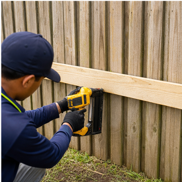 AI generated example of handyman timber fence repair